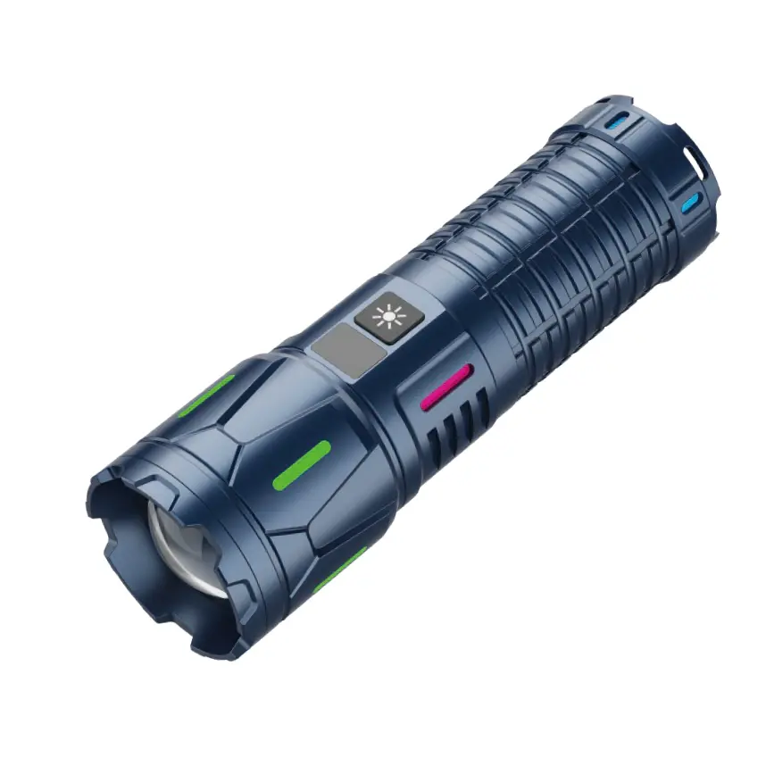 Lanternă tactică LED de 100 W, reîncărcabilă prin USB